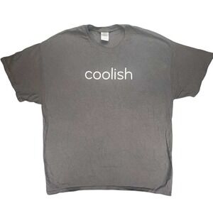 Coolish Esurance Graphic T-Shirt Gildan Ultra Cotton Gray‎ XL Promo Tee